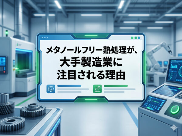 メタノールフリー熱処理とは？メタノール不要の浸炭技術に大手製造業が注目する理由とは？ | 熱処理技術ナビ