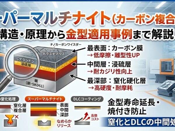 スーパーマルチナイト（カーボン複合窒化）とは？ 構造・原理から金型適用事例まで解説！ | 熱処理技術ナビ